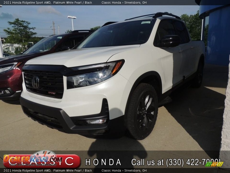 2021 Honda Ridgeline Sport AWD Platinum White Pearl / Black Photo #1