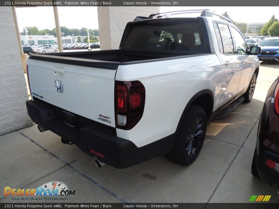 2021 Honda Ridgeline Sport AWD Platinum White Pearl / Black Photo #4