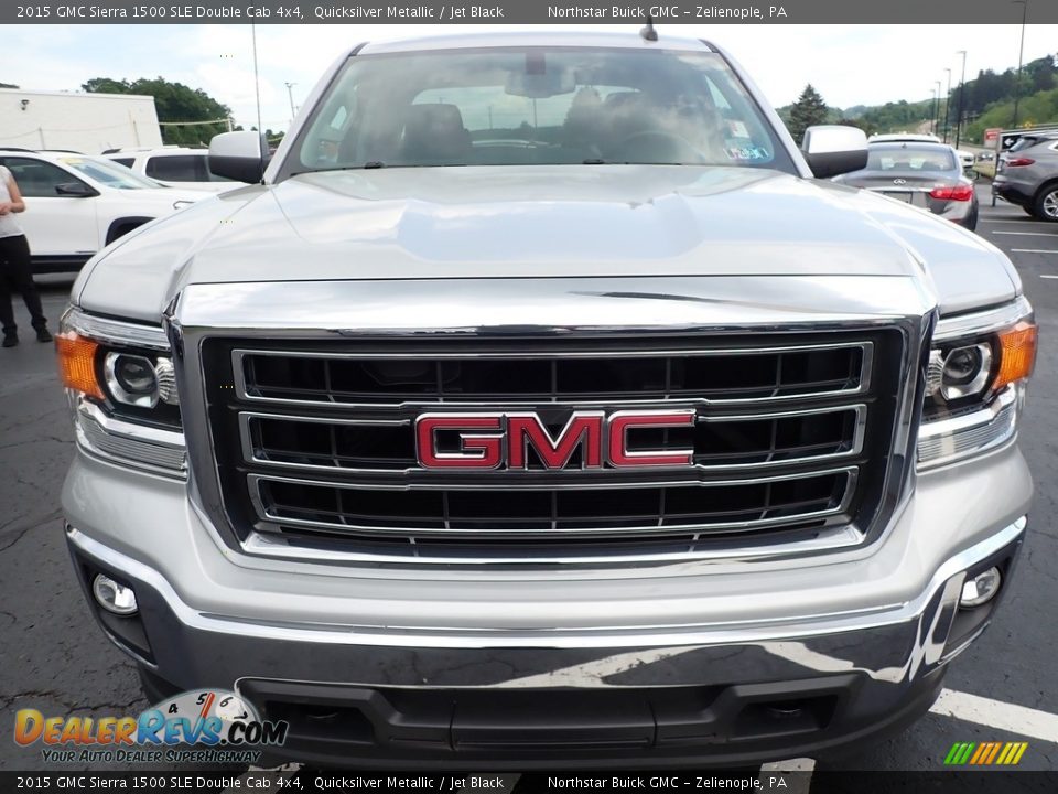 2015 GMC Sierra 1500 SLE Double Cab 4x4 Quicksilver Metallic / Jet Black Photo #3