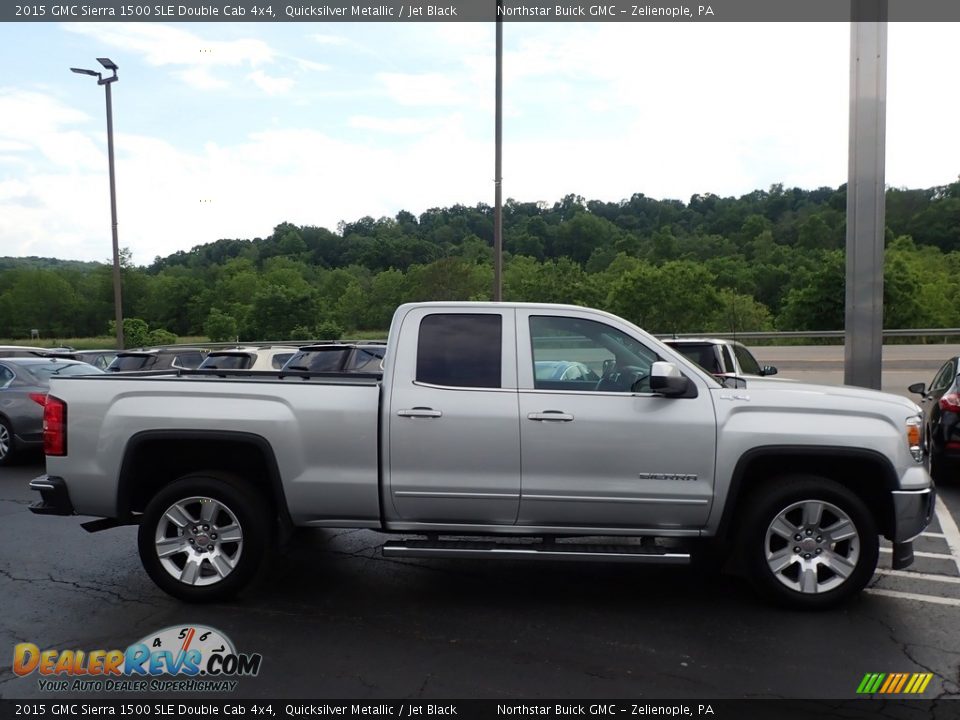 2015 GMC Sierra 1500 SLE Double Cab 4x4 Quicksilver Metallic / Jet Black Photo #5