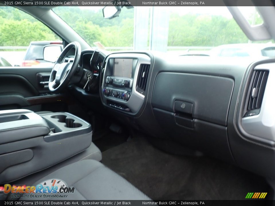 2015 GMC Sierra 1500 SLE Double Cab 4x4 Quicksilver Metallic / Jet Black Photo #6