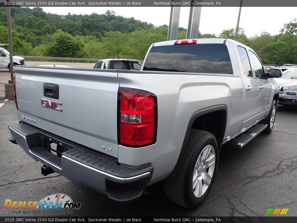 2015 GMC Sierra 1500 SLE Double Cab 4x4 Quicksilver Metallic / Jet Black Photo #9