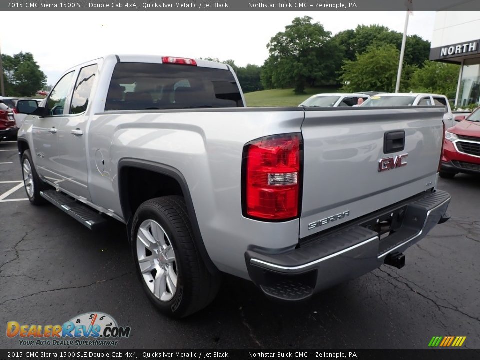 2015 GMC Sierra 1500 SLE Double Cab 4x4 Quicksilver Metallic / Jet Black Photo #12