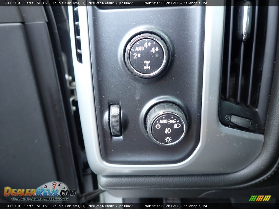 2015 GMC Sierra 1500 SLE Double Cab 4x4 Quicksilver Metallic / Jet Black Photo #27