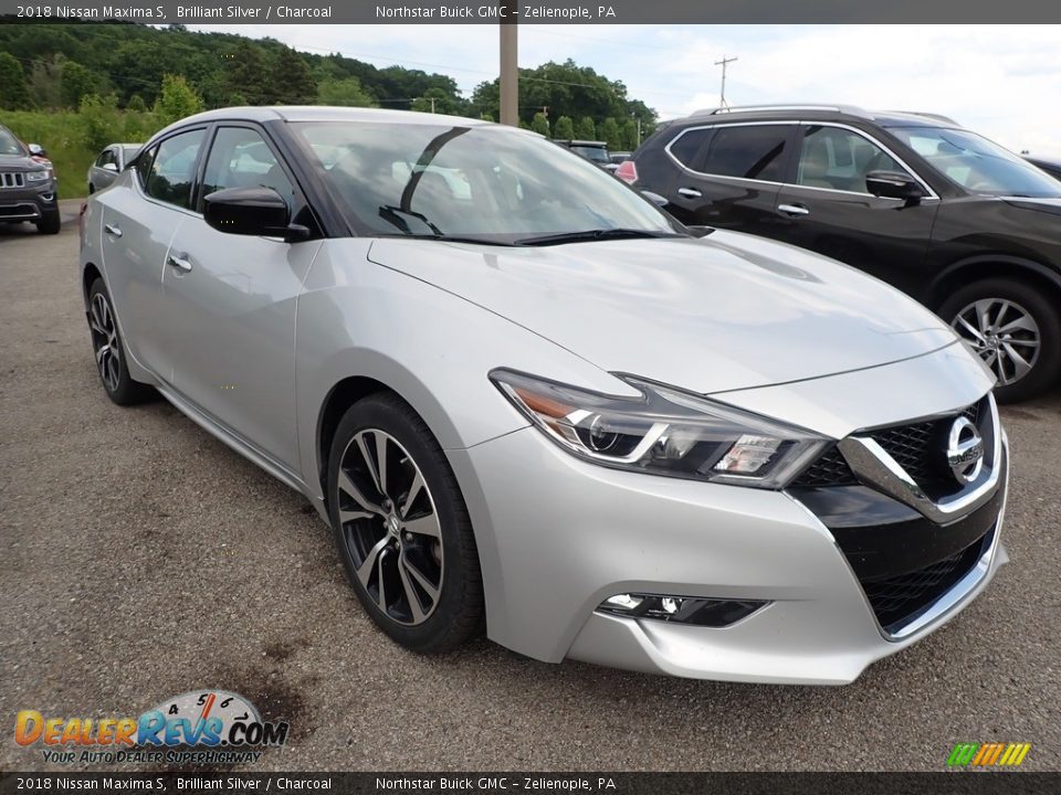 2018 Nissan Maxima S Brilliant Silver / Charcoal Photo #4