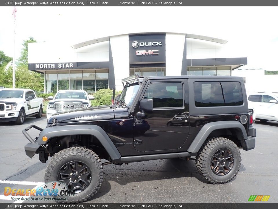 2018 Jeep Wrangler Willys Wheeler Edition 4x4 Black / Black Photo #1