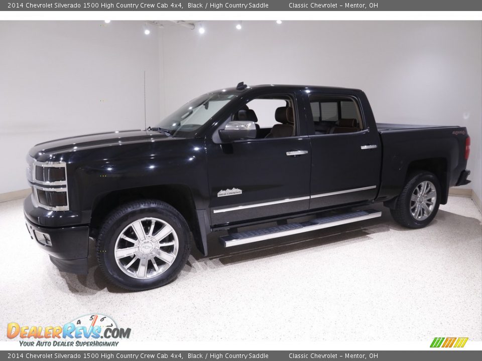 2014 Chevrolet Silverado 1500 High Country Crew Cab 4x4 Black / High Country Saddle Photo #3