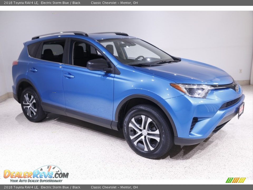 2018 Toyota RAV4 LE Electric Storm Blue / Black Photo #1