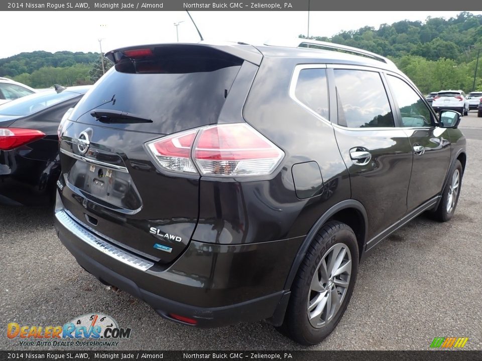 2014 Nissan Rogue SL AWD Midnight Jade / Almond Photo #4