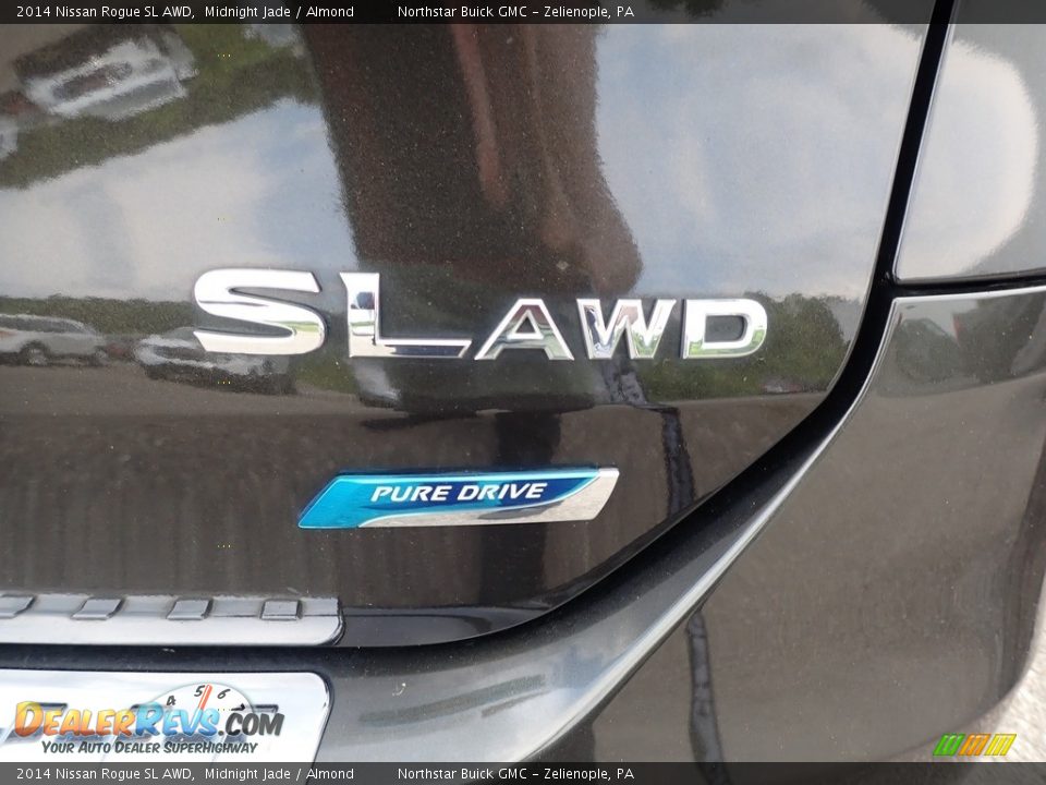 2014 Nissan Rogue SL AWD Midnight Jade / Almond Photo #5