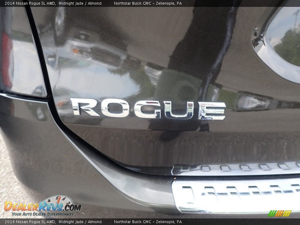 2014 Nissan Rogue SL AWD Midnight Jade / Almond Photo #6