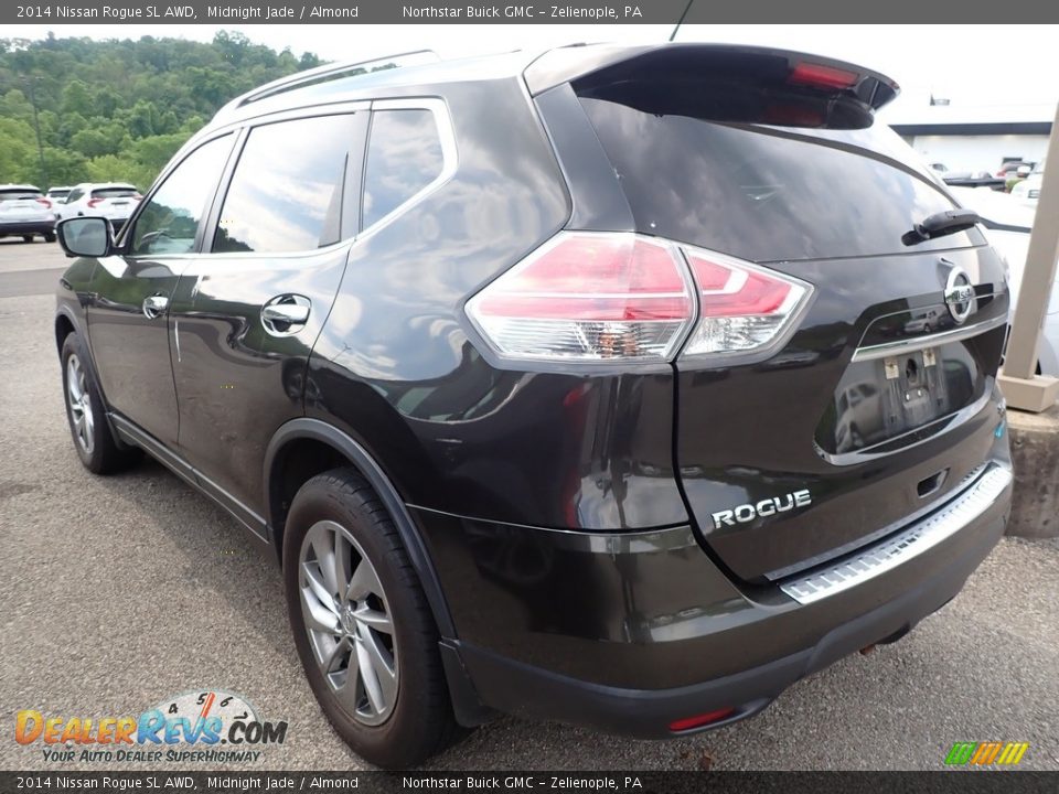 2014 Nissan Rogue SL AWD Midnight Jade / Almond Photo #7