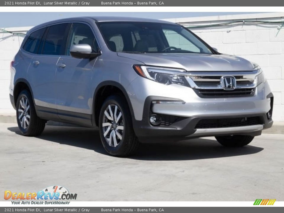 2021 Honda Pilot EX Lunar Silver Metallic / Gray Photo #1