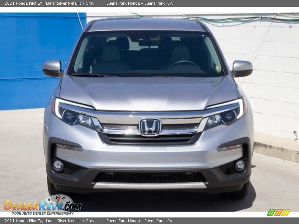 2021 Honda Pilot EX Lunar Silver Metallic / Gray Photo #3