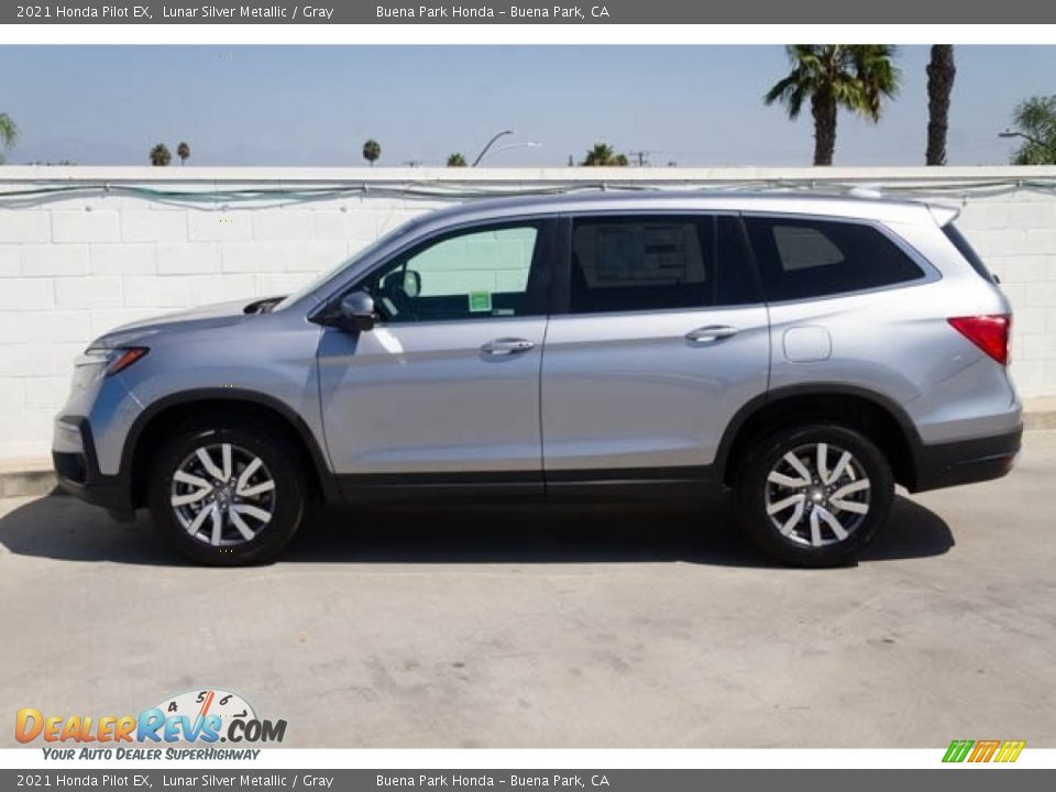 2021 Honda Pilot EX Lunar Silver Metallic / Gray Photo #4