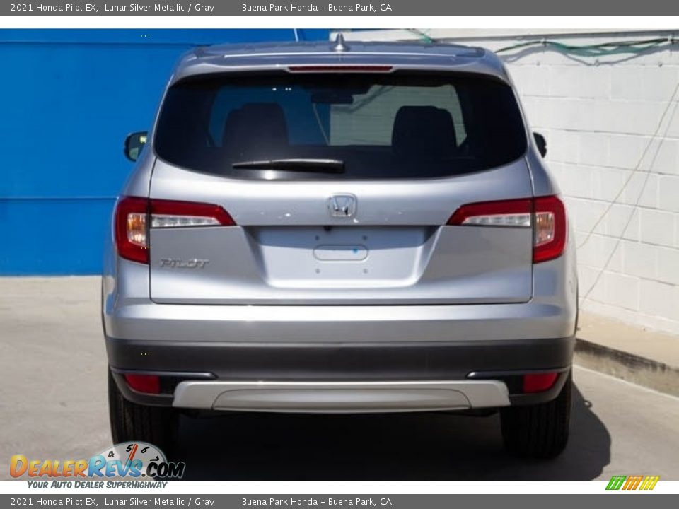 2021 Honda Pilot EX Lunar Silver Metallic / Gray Photo #5