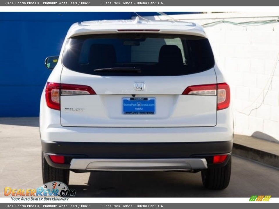 2021 Honda Pilot EX Platinum White Pearl / Black Photo #6