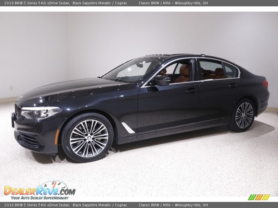 2019 BMW 5 Series 540i xDrive Sedan Black Sapphire Metallic / Cognac Photo #3