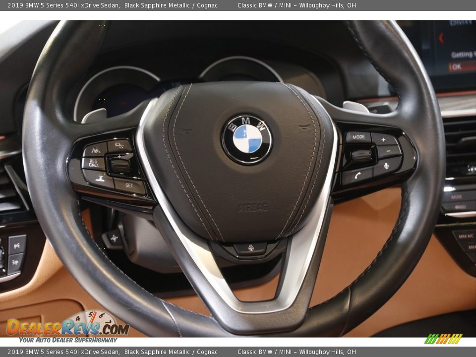 2019 BMW 5 Series 540i xDrive Sedan Black Sapphire Metallic / Cognac Photo #7