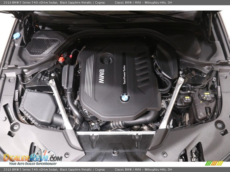 2019 BMW 5 Series 540i xDrive Sedan Black Sapphire Metallic / Cognac Photo #21