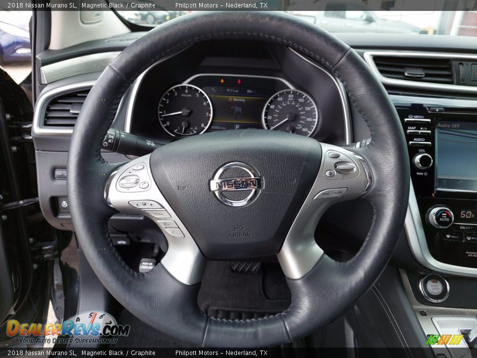 2018 Nissan Murano SL Magnetic Black / Graphite Photo #15