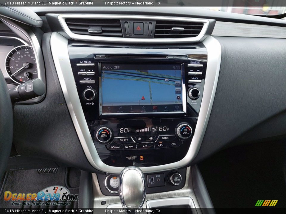2018 Nissan Murano SL Magnetic Black / Graphite Photo #18