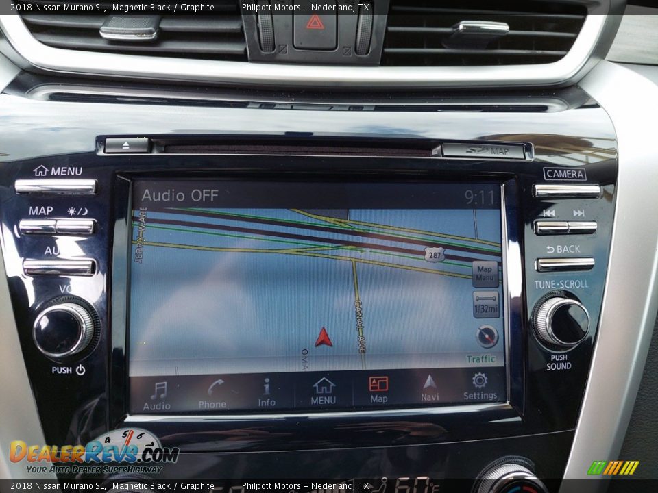 2018 Nissan Murano SL Magnetic Black / Graphite Photo #19
