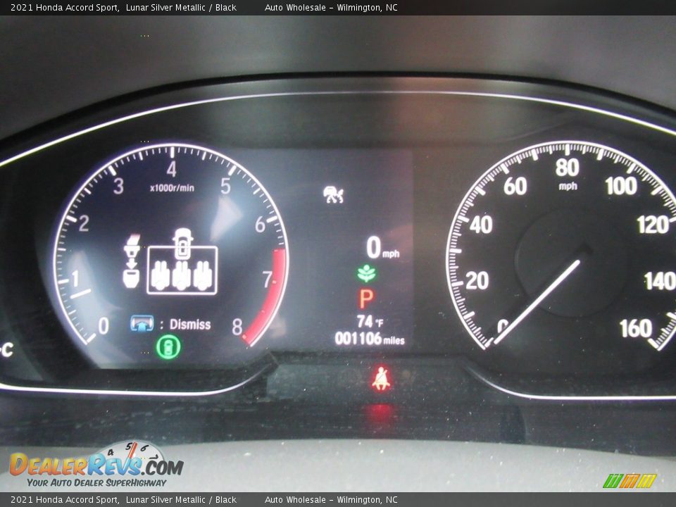 2021 Honda Accord Sport Lunar Silver Metallic / Black Photo #15