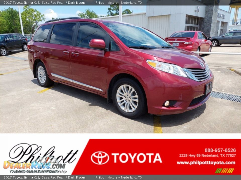 2017 Toyota Sienna XLE Salsa Red Pearl / Dark Bisque Photo #1