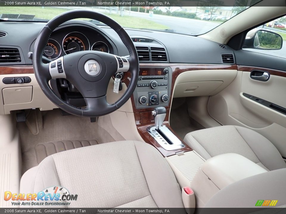 2008 Saturn Aura XE Golden Cashmere / Tan Photo #10