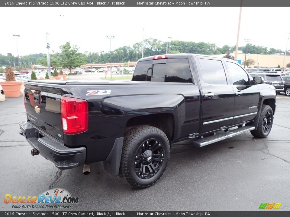 2016 Chevrolet Silverado 1500 LTZ Crew Cab 4x4 Black / Jet Black Photo #8