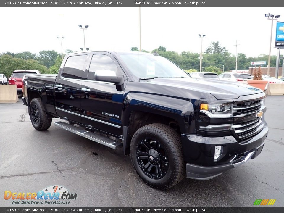 2016 Chevrolet Silverado 1500 LTZ Crew Cab 4x4 Black / Jet Black Photo #10