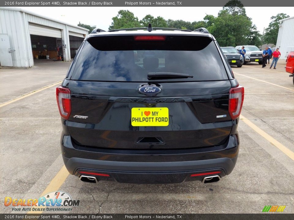 2016 Ford Explorer Sport 4WD Shadow Black / Ebony Black Photo #8