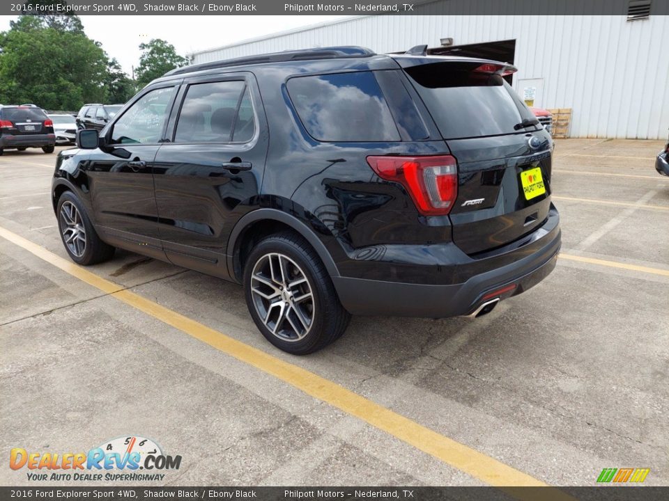 2016 Ford Explorer Sport 4WD Shadow Black / Ebony Black Photo #11