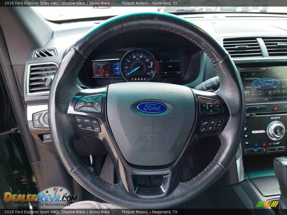2016 Ford Explorer Sport 4WD Shadow Black / Ebony Black Photo #15