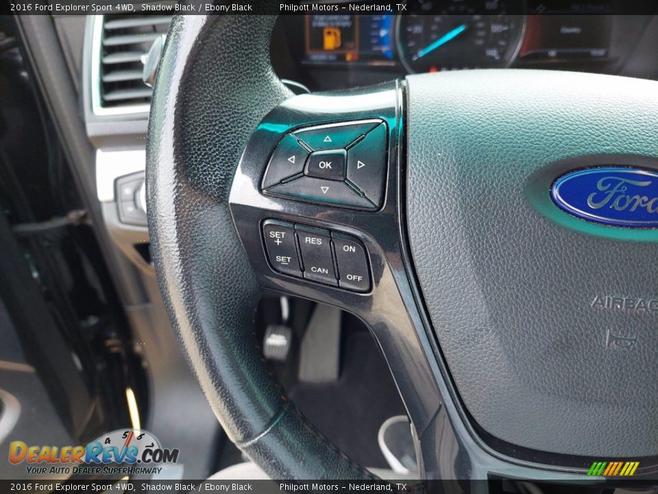 2016 Ford Explorer Sport 4WD Shadow Black / Ebony Black Photo #16