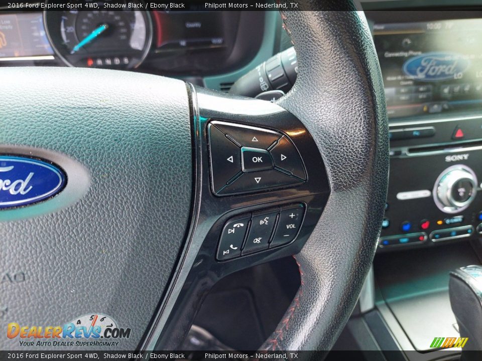 2016 Ford Explorer Sport 4WD Shadow Black / Ebony Black Photo #17