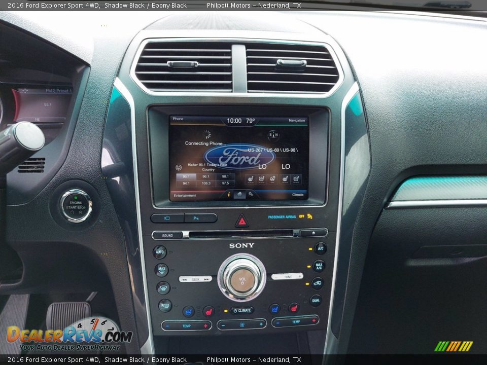 2016 Ford Explorer Sport 4WD Shadow Black / Ebony Black Photo #18