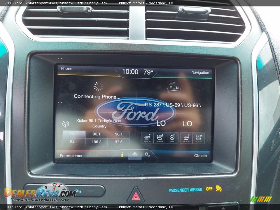 2016 Ford Explorer Sport 4WD Shadow Black / Ebony Black Photo #19