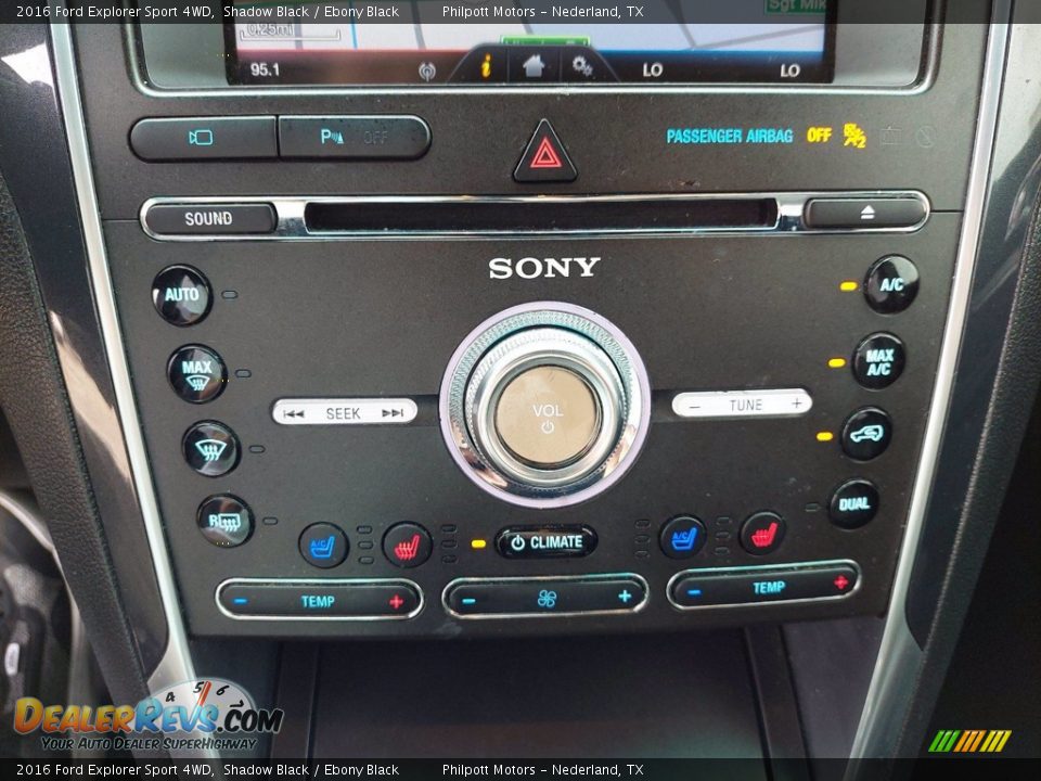 2016 Ford Explorer Sport 4WD Shadow Black / Ebony Black Photo #22