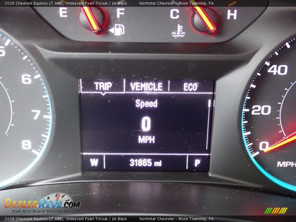 2018 Chevrolet Equinox LT AWD Iridescent Pearl Tricoat / Jet Black Photo #29