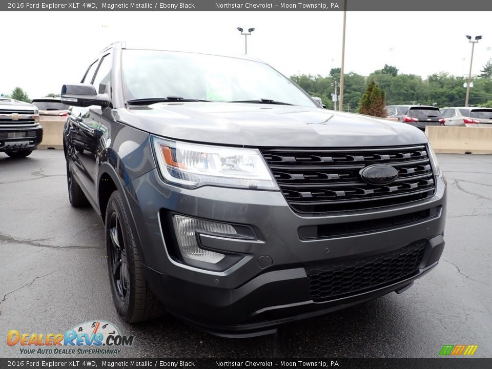 2016 Ford Explorer XLT 4WD Magnetic Metallic / Ebony Black Photo #12