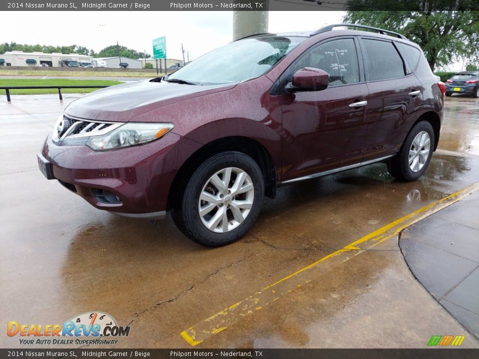 2014 Nissan Murano SL Midnight Garnet / Beige Photo #2