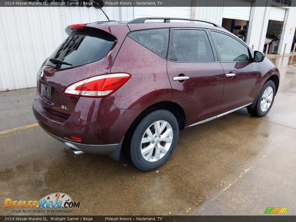 2014 Nissan Murano SL Midnight Garnet / Beige Photo #3