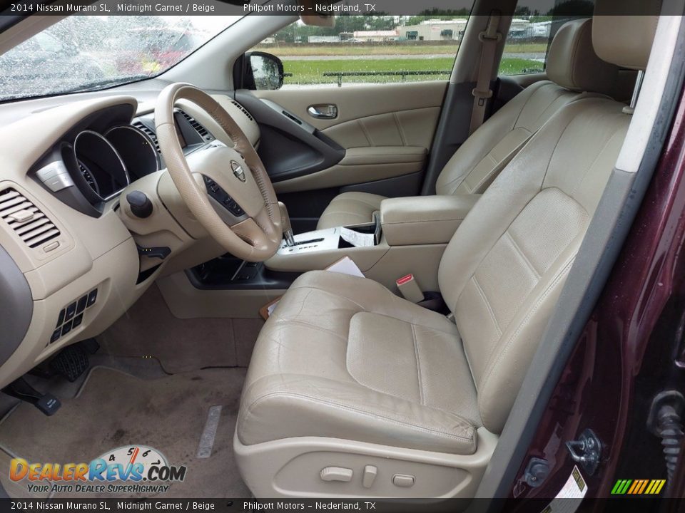 2014 Nissan Murano SL Midnight Garnet / Beige Photo #4