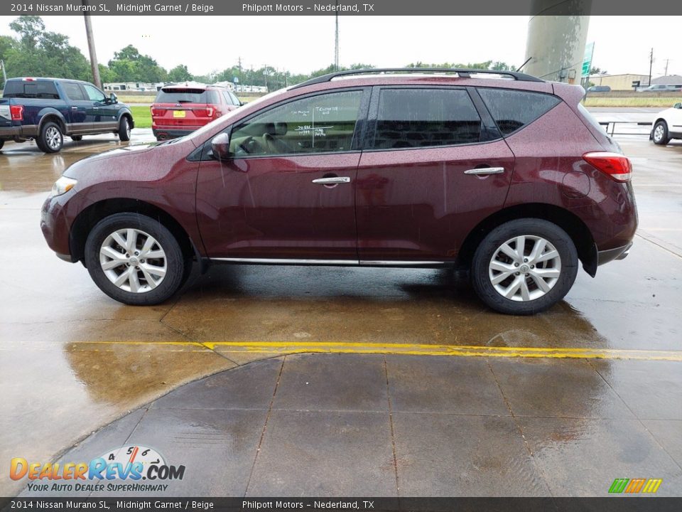 2014 Nissan Murano SL Midnight Garnet / Beige Photo #7