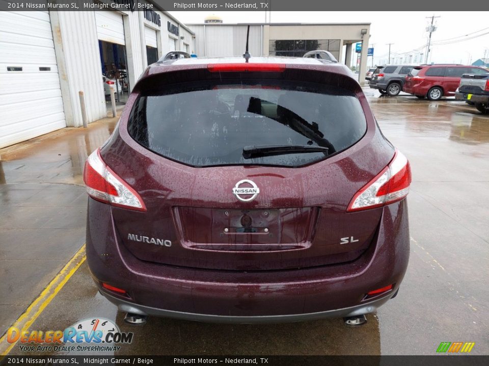 2014 Nissan Murano SL Midnight Garnet / Beige Photo #8