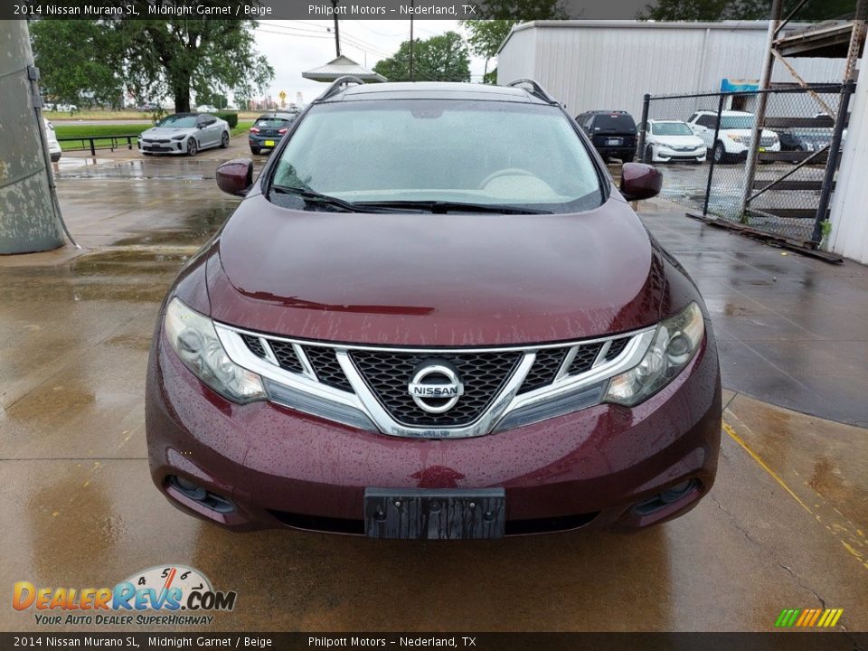 2014 Nissan Murano SL Midnight Garnet / Beige Photo #9