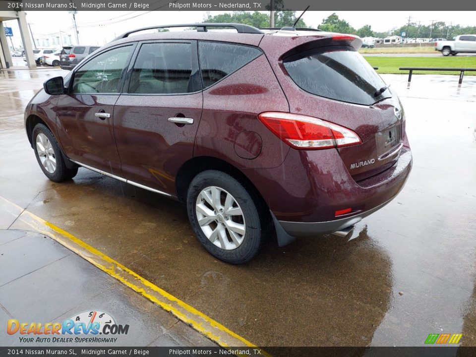 2014 Nissan Murano SL Midnight Garnet / Beige Photo #11