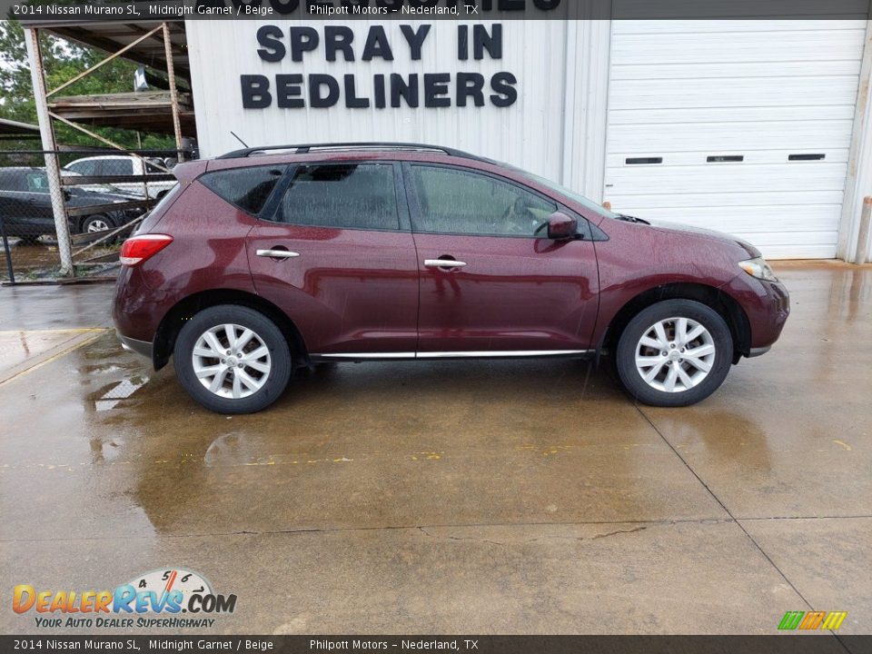 2014 Nissan Murano SL Midnight Garnet / Beige Photo #12